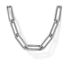 Oval Link With Bujukan Stations Chain | 925 Sterling Silver