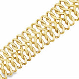 Textured Bracelet With Integrated Clasp | 14k Yellow