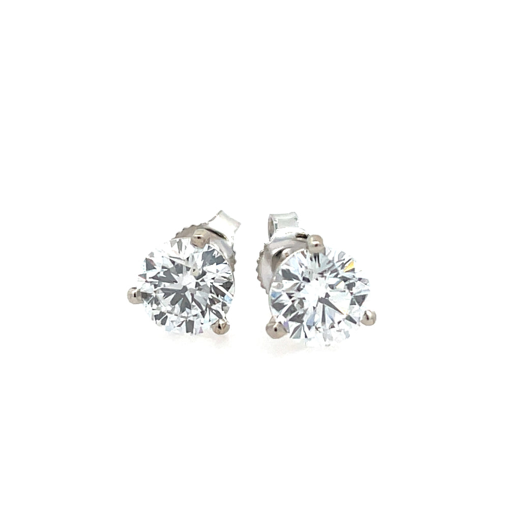 Prong Martini Earrings | 14k White