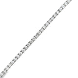 14 Karat White Gold Lab Created Tennis Bracelet Set With Forty - Seven Round Lab Created Diamonds 11.72ctw