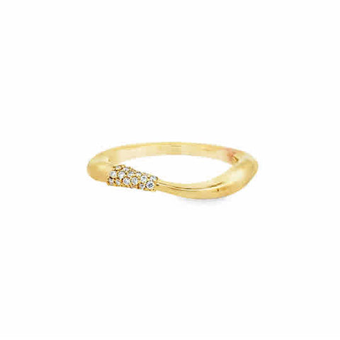 Silent Opus Wave with Round Brilliant Cut Diamonds .10ctw 14ky
