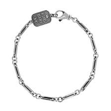 White Sterling Silver Small Paperclip Bracelet, 8.75" Fashion Jewelry