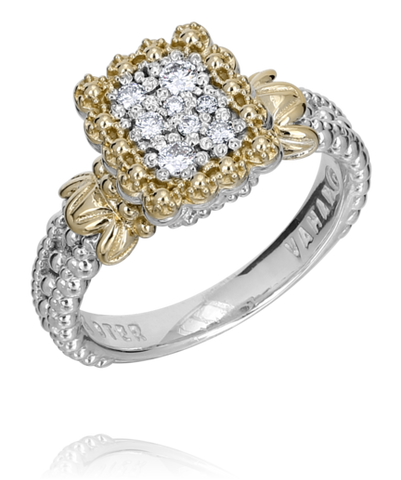 Halo Fashion Ring | Sterling Silver/14k Yellow