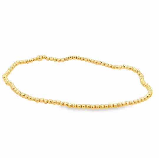 2mm Gold Filled Beaded Bracelet