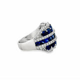 Lady's White 18 Karat Scallop Fashion Ring Size 6.5 25 = 4.53tw Oval S