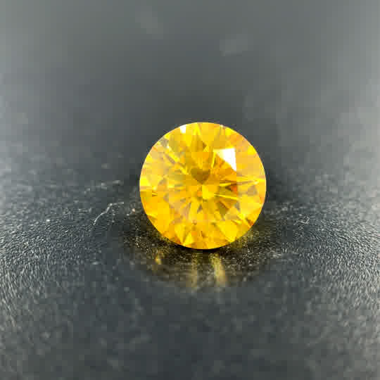 Loose Diamond With One = 1.12Ct Round Si1 Fancy Deep Orangy Yellow, HP