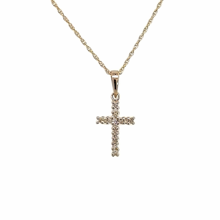 Small Cross Pendant | 14k Yellow