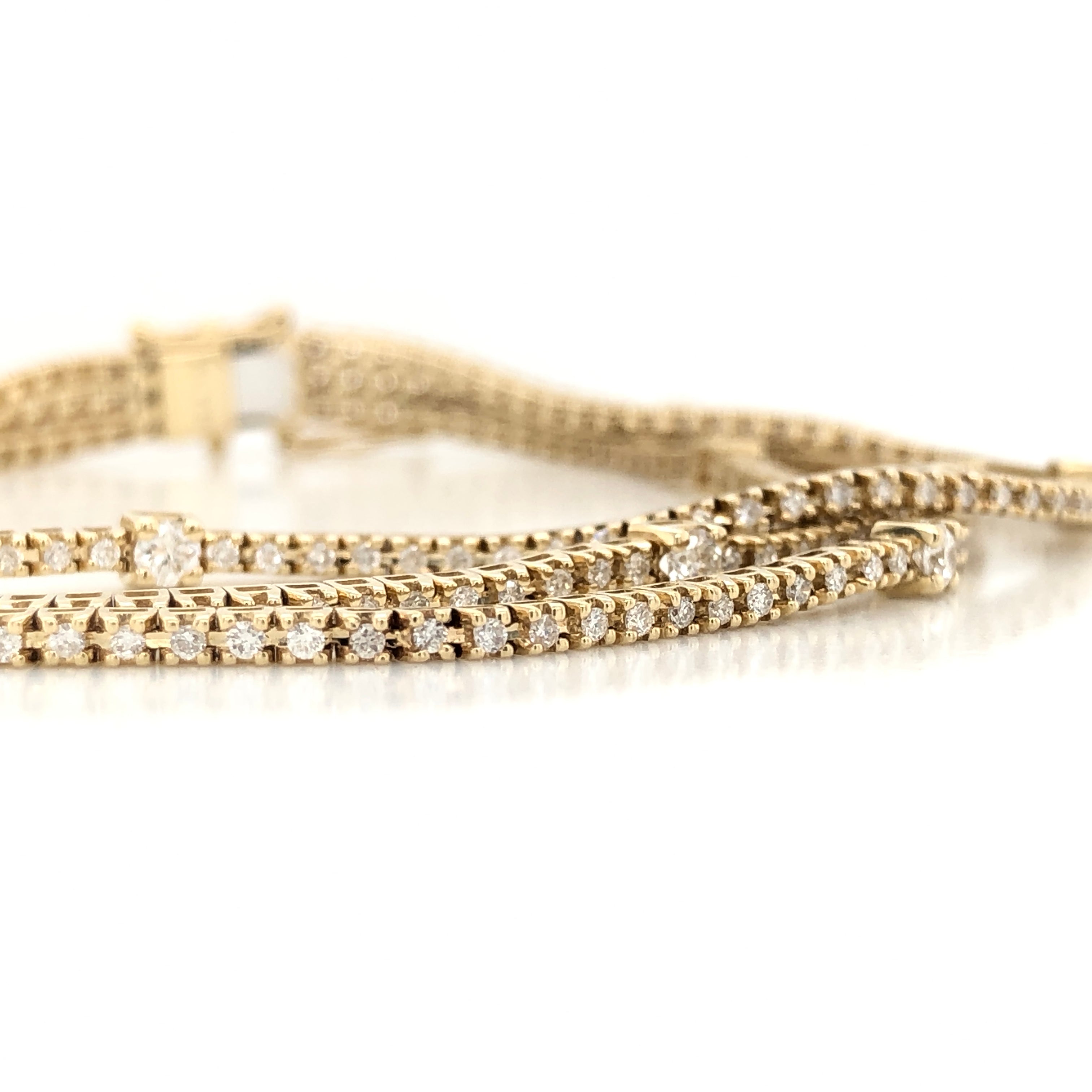 Three Row Bracelet | 14k Yellow