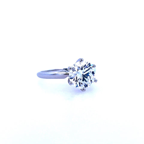 Solitaire Ring | 14k White (2.02ct Round)