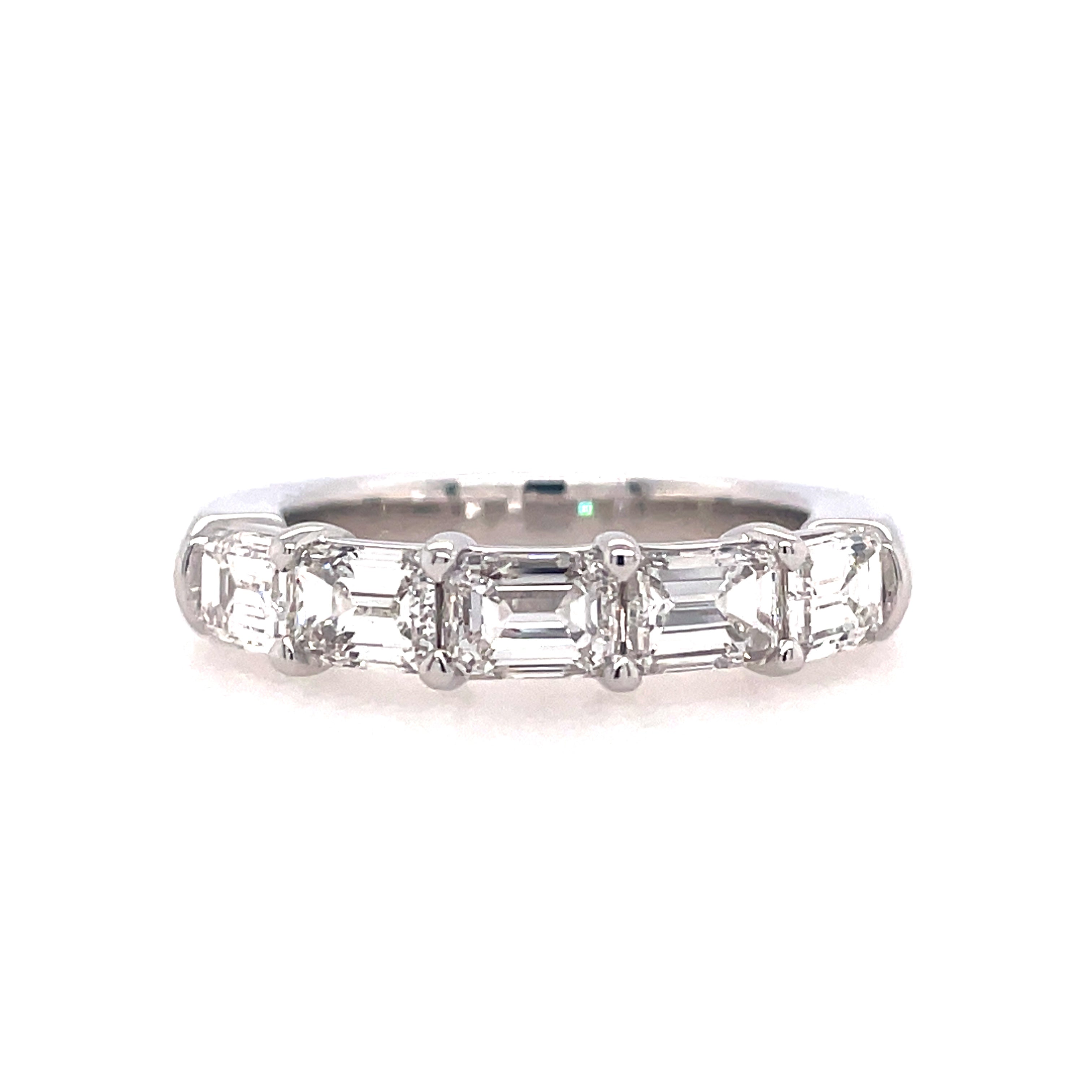 Horizontal Anniversary Ring | 14k White