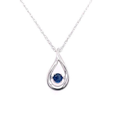 Teardrop Necklace | White Sterling Silver (0.26ct Round)