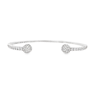 Flexible Cuff Bracelet | 14k White