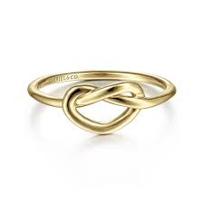 Twisted Heart Love Knot Fashion Ring | 14k Yellow
