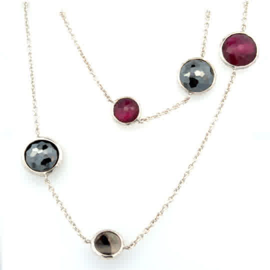 Ippolita Multi Stone Station Necklace | 925 Sterling Silver