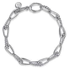 White Sterling Silver Bujukan Collection, Bujukan Link Bracelet Length