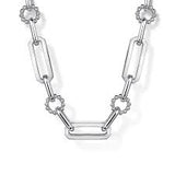 Paper Clip With Bujukan Connectors Chain | 925 Sterling Silver