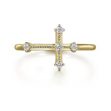 Cross Fashion Ring | 14k Yellow