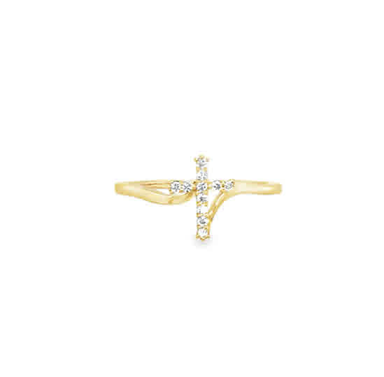 Cross Fashion Ring | 14k Yellow