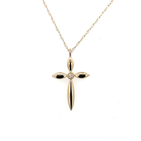 Gold Cross Necklace | 10k Yellow