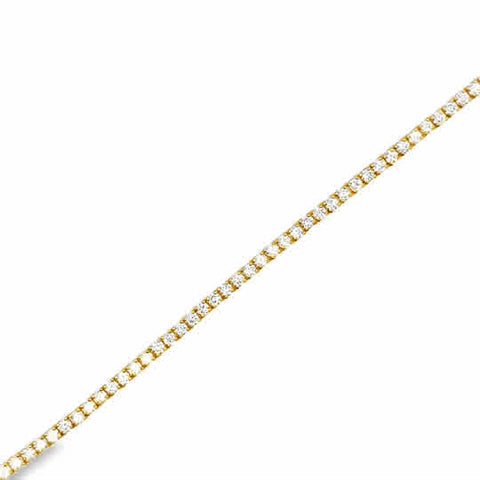 Yellow 14 Karat Traditional, Prong Set Bracelet Length 7 = 1.44tw Roun