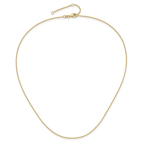 Yellow 14 Karat 1.25Mm Round Cable Chain Length 18