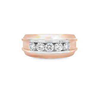 Channel Set Fashion Ring | 18k White/Rose