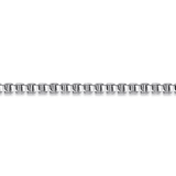 White Sterling Silver 4Mm Gents Box Bracelet Length 8