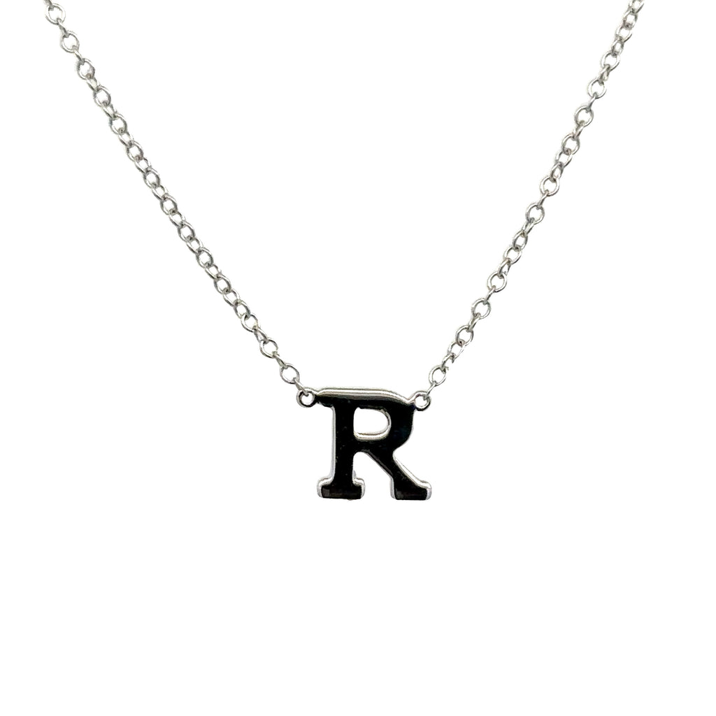 White 14 Karat "R" Initial Charms