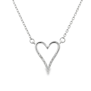 Heart Necklace | White Sterling