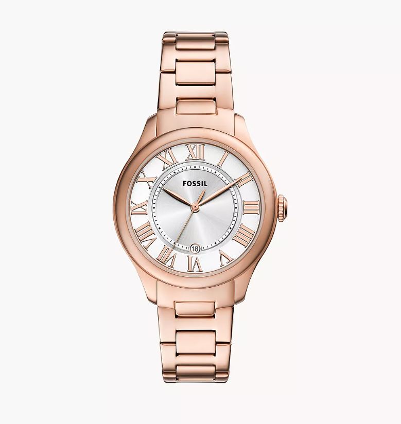 Gilmore Three-Hand Date Rose Gold-Tone Stainless Steel Watch