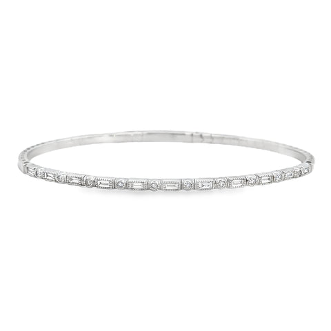 Flex Bangle Bracelet | 14k White