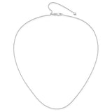 White 10 Karat .8Mm Adjustable Wheat Chain Length 22