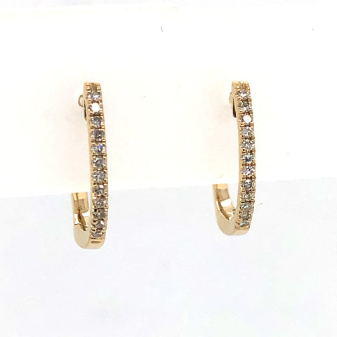 Huggie Hoops Earrings | 14k Yellow