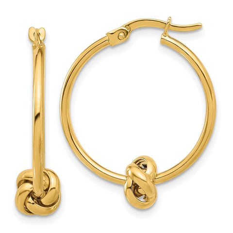 Knot Hoop Earrings | 14k Yellow