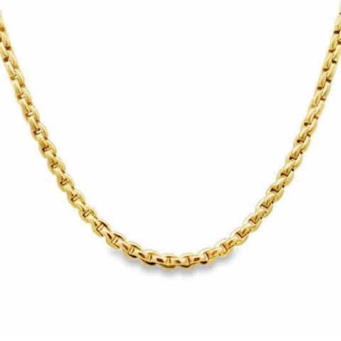 14ky 3.6mm Semi Solid Oval Chain