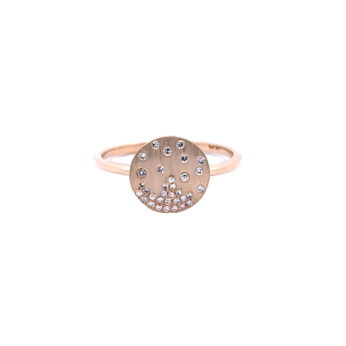 Flush Set Disc Fashion Ring | 14k Yellow
