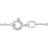 White 14 Karat 1.15Mm Solid Sparkle Singapore Chain Length 16