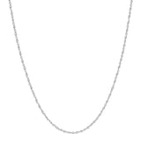 White 14 Karat 1.15Mm Solid Sparkle Singapore Chain Length 16