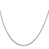 White 14 Karat Diamond Cut .8Mm Quadra Wheat With Lobster Clasp Chain Length 16