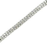 Lady's White 18 Karat Double Row Bracelet Length 7 With 160=3.50Tw Rou