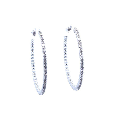 Classic Hoop Earrings | White Sterling