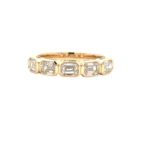 Diamond Five Stone Anniversary Ring | 14k Yellow