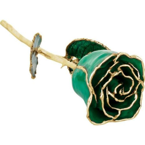 May Birth Month Rose Trimmed In 24 Karat Gold