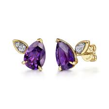 Two Stone Earrings | 14k Yellow