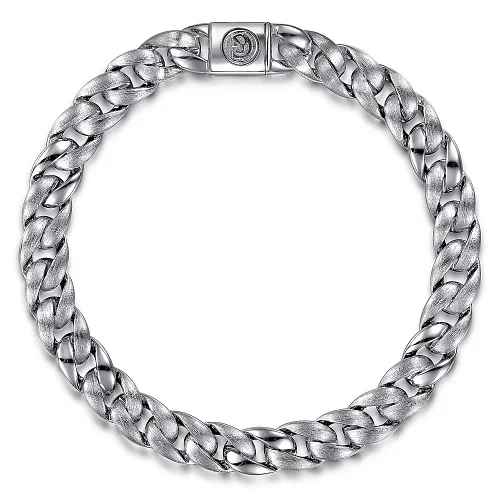 Heavy Chain Bracelet | White Sterling Silver