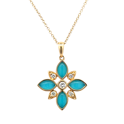 Lady's Yellow 18 Karat Bezel Set, Link Chain Necklace Length 18 4 = 1.