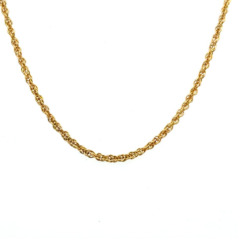 Yellow 14 Karat Link Chain Length 18