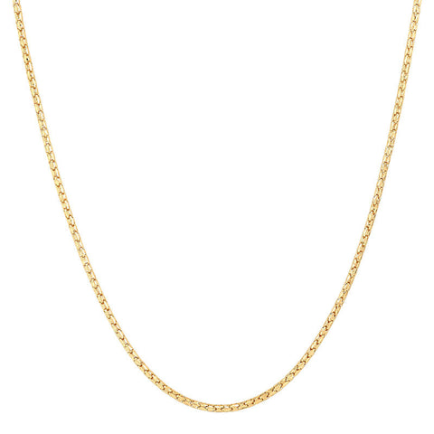 Yellow 14 Karat Diamond Cut 1.2Mm Solid Bird Cage Chain Length 18