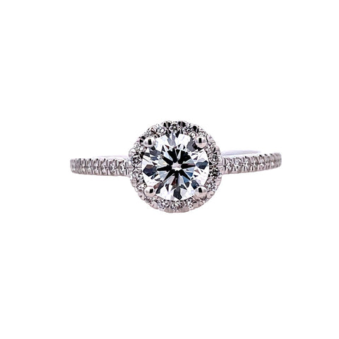 Round Halo Ring | 14k White (0.75ct Round)