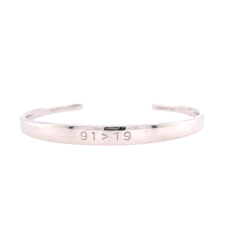 Bangle Bracelet | White Sterling Silver